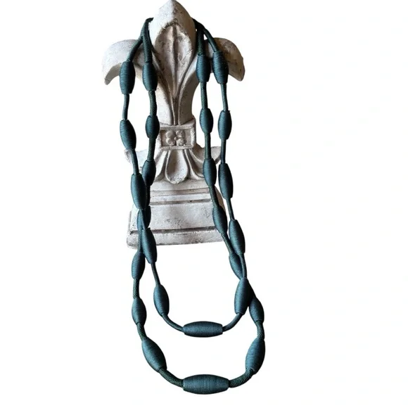 MaxMara Weekend Dark Green Layered Necklace - Picture 9 of 11